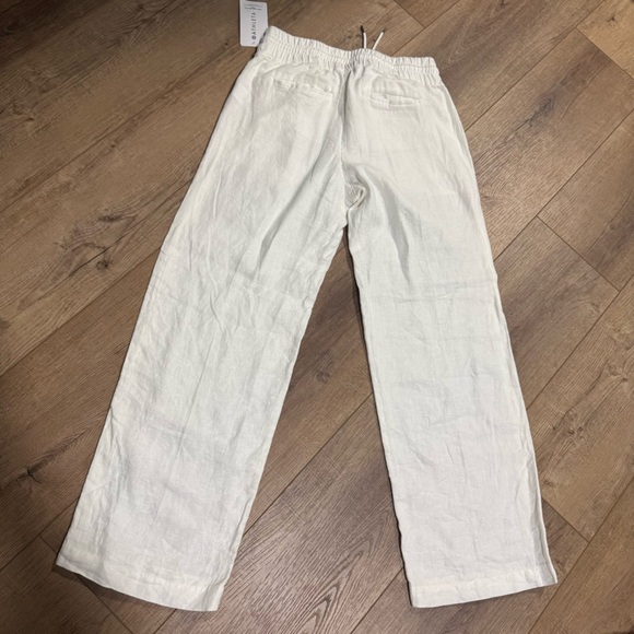 NWT ATHLETA CABO LINEN WIDE LEG PANT WHITE SZ 10 - Picture 3 of 6